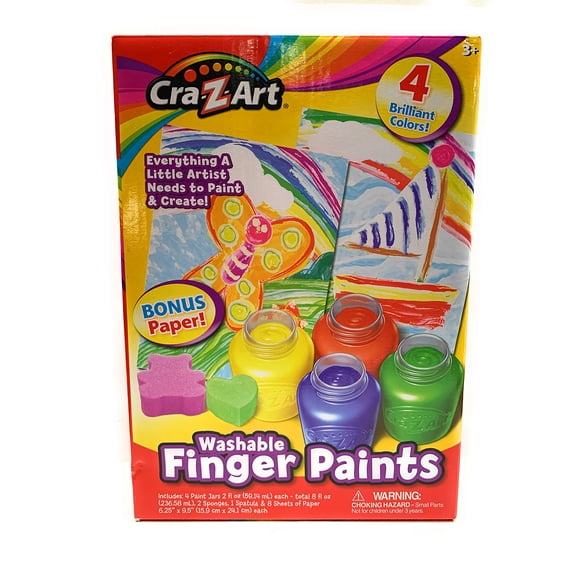 Set de pintura para dedos Cra-Z-Art con papel