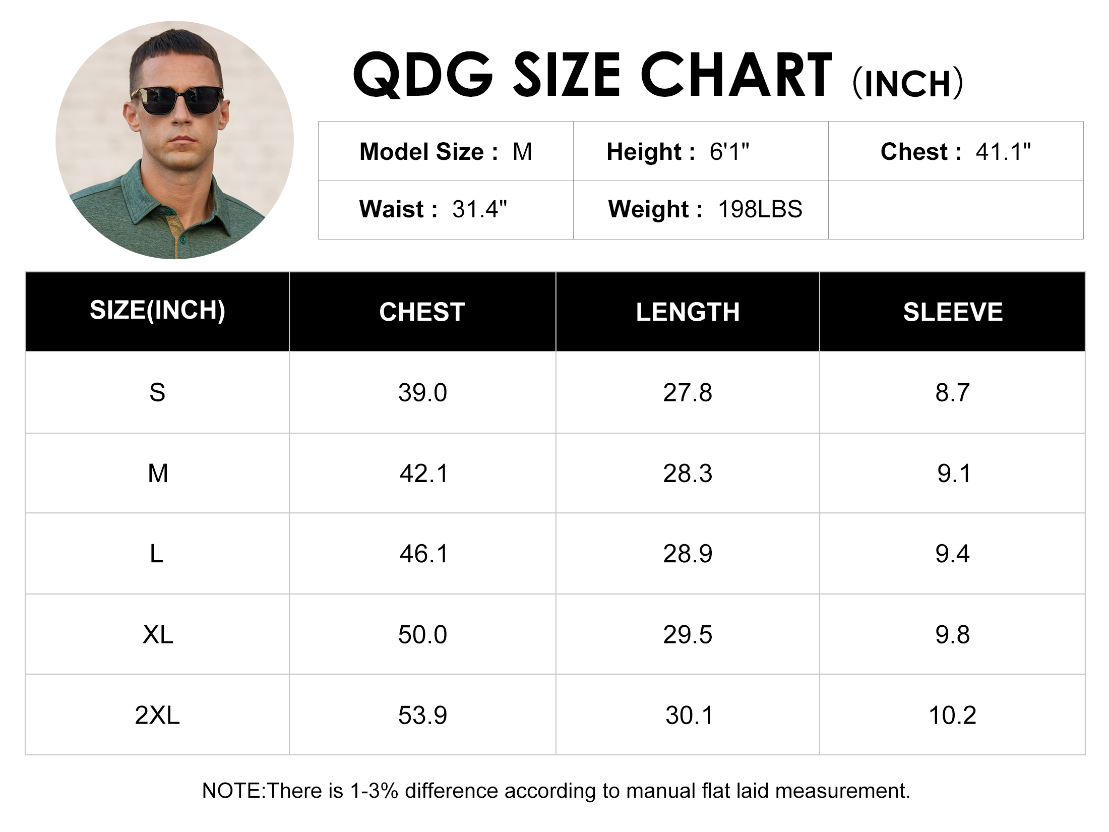 QDG Men's Cotton Polo Shirt with Pocket in Green photo 7