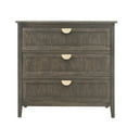 thumbnail image 5 of Resenkos Rustic Wood Dresser for Bedroom with 3 Drawers, Metal Handle Storage Nightstand, Olive Green Finish, 5 of 14