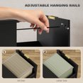thumbnail image 4 of HOMCOM 4 Drawer File Cabinet Fluted Vertical Filing Cabinet with Lock Black, 4 of 10