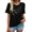 Black, variant on Fgnfyis Women's Casual Short Sleeve T Shirt Loose Fit Round Neck Printed Top for Daily Wear Comfortable Soft Breathable Tee Women's Tops Blue XXL