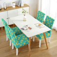 thumbnail image 3 of Dining Chair Covers Lemon Print Set of 4 Lovely Yellow Fruit Design Washable Polyester Stretch Slipcovers Removable Protector for Fresh Fresh Look, 3 of 7