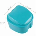 thumbnail image 2 of Blue Denture Case, Denture Cup with Strainer, Denture Bath Box False Teeth Storage Box with Basket Net Container Holder for Travel, 2 of 5