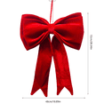 thumbnail image 3 of Christmas Red Velvet Christmas Bow, 19*28 inch Large Christmas Tree Topper Bow, Oversized Xmas Velvet Ribbon Gift Bow, Christmas Bows for Christmas Home Wreath Tree Decoration, 3 of 7
