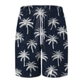 thumbnail image 4 of Hessimy Mens Swim Trunks Hawaiian Beach Shorts Quick Dry Board Shorts Bathing Suits Swimwear with Pockets,Hawaiian Style(Navy,XL), 4 of 5
