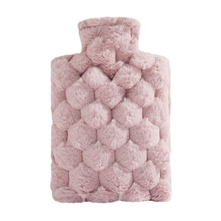 YFTDEF Hot Water Bottle PVC Material Detachable Cover Long-lasting Heat Retention Ideal for Pain Relief Menstrual Cramps Neck and Shoulder Pain Hand and Foot Warmer