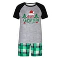 thumbnail image 3 of cllios Family Christmas Pajama Matching Sets Cute Xmas Tree Letter Print Nightwear Funny Short Sleepwear Holiday Loungewear 2 Piece Christmas Pj Set for Family Couple Kids Gray XL, 3 of 7