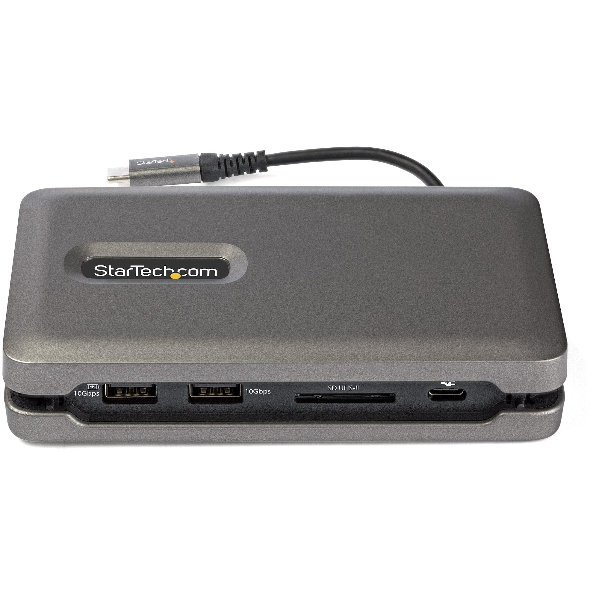 Startech.com Usb C Multiport Adapter, Usb C To 4k 60hz Hdmi 2.0, 2-port 10gbps Usb Hub, 100w Delivery Pass-through, Gbe, Sd/microsd, Usb Type-c Mini Dock, 10"/25cm Attached Cable - Usb C Docking