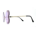 thumbnail image 3 of Womens Heavy Sparkle Rhinestone Heart Butterfly Rimless Sunglasses Gold Solid Purple, 3 of 4