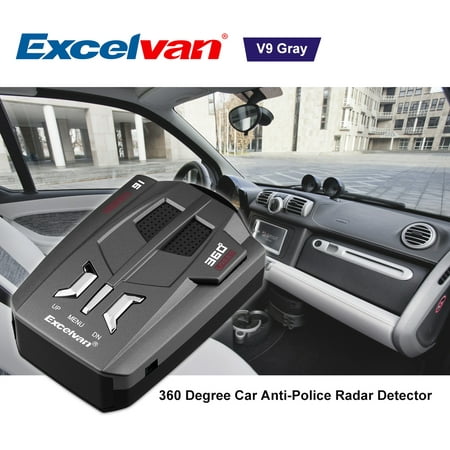 Excelvan 360 Degrees Car Trucker Speed V9 Alert Warning 16 Band Auto 12 In Put Vehicle Police Radar Detector Voice w/ LED (Best Speed Radar Detector)