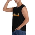 thumbnail image 3 of PAYOHTO Men's Sleeveless Shirts Gym Tank Top with French Bulldog Riding Pumpkin Car Design, 3 of 8