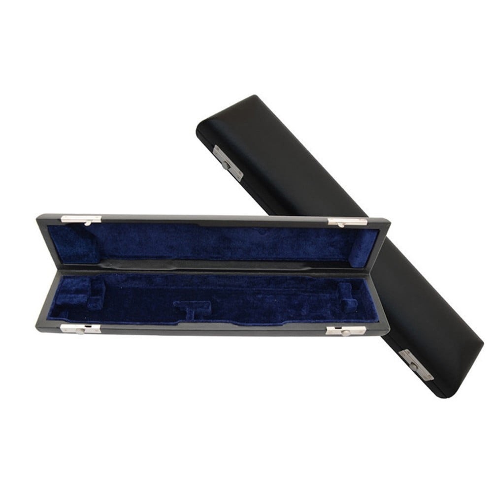 Portable 17 Holes Flute Case Cover Black Leather Wooden Flute Bag