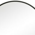 thumbnail image 3 of 43 Inches Round Shape Sleek Frame Mirror, Black- Saltoro Sherpi, 3 of 5