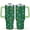 Green Background With, variant on Green with Colorful Bows 40 Oz Tumbler with Handle Lid and Straw Stainless Steel Double Walled Vacuum Insulated Cup Merry Christmas Gifts Tumbler for Women Men Friends Outdoor Indoor