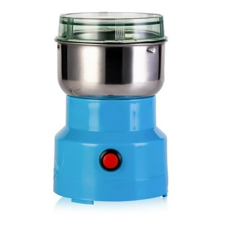 

Mini Electric Grinder Household 300ml Beans Spices Blender Grains Grinder Machine Kitchen Multifunctional Coffe Chopper Blades Sky Blue UK Plug