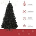 thumbnail image 3 of 7 FT Black Artificial Christmas Tree, 1346 Realistic Plastic Branch Tips, Sturdy Base with Detachable Feet, Easy Assembly, 3 of 7