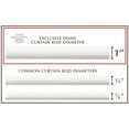 thumbnail image 4 of EXCLUSIVE HOME Napoleon 1" Curtain Rod and Coordinating Finial Set, Matte White, Adjustable 66"-120", 4 of 5
