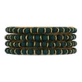 thumbnail image 6 of Efulgenz Indian Beaded Bangles Faux Pearl Peacock Green Bangle Traditional Wedding Bridal Bollywood Handcrafted Bracelet Bangle Set for Women (4 Pcs) Size 2.4, 6 of 7