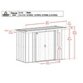 thumbnail image 6 of Classic Steel Storage Shed, 8X4, Charcoal, 6 of 17