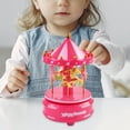 thumbnail image 2 of Tachiuwa Carousel Horse Music Box Girls Musical Gift for Baby Daughter New Year Gifts Pink, 2 of 6