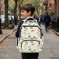 thumbnail image 6 of FUIALDOLG Cute Cartoon Mushroom 17 Inch Breathable Casual Daypack for Middle School Elementary School, Multiple Pockets Polyester Adjustable Straps Backpack for School Travel, 6 of 10