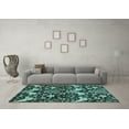 thumbnail image 3 of Ahgly Company Indoor Round Abstract Light Blue Modern Area Rugs, 5' Round, 3 of 4