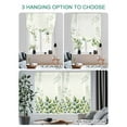 thumbnail image 4 of Eucalyptus Leaves Tie Up Curtains for Windows 45 Inch Length Balloon Curtains Kitchen Adjustable Balloon Window Shade Watercolor Green Botanical Plants Floral Tie Up Bathroom Curtain Window 34"x45", 4 of 6
