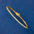 thumbnail image 5 of Ross-Simons 3.00 ct. t.w. Lab-Grown Diamond Tennis Bracelet in 18kt Gold Over Sterling, Women's, Adult, 5 of 6
