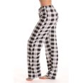 thumbnail image 2 of Pantalones de pijama para mujer con bolsillos, pantalones de pijama a cuadros de franela suave para mujer, 2 of 4