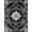 Black, Pattern 3, variant on ODIKA Farmhouse Distressed Geometric Boho Cross Hatch Desk Dining Under Non-Slip Chair-Friendly for Room, Table, Home Office