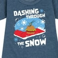 thumbnail image 3 of SpongeBob SquarePants - Dashing Through The Snow - Toddler And Youth Girls Fleece Dress, 3 of 6
