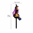thumbnail image 2 of Halloween Solar Garden Lights, Witch Crystal Ball Stake Light, Auto On/Off Waterproof Outdoor Decor for Yard Pathway Lawn Patio, Resin, 2 of 8