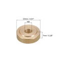 thumbnail image 2 of Knurled Thumb Nuts, 4 Pack M8 x D23mm x H7mm Brass Knurled Nut Flat Head Adjusting Nuts, 2 of 5