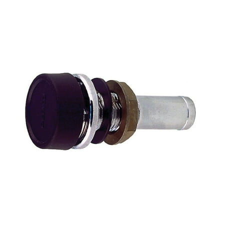 

Perko 0570DP4BLK Straight Gas Tank Vent - Chrome-Plated Body with Black Polymer Splash Guard
