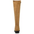 thumbnail image 3 of BLISSFUL STEP Women's Knee High Boots Chunky Heel Faux Suede Fall Winter Boots Brown 11, 3 of 7