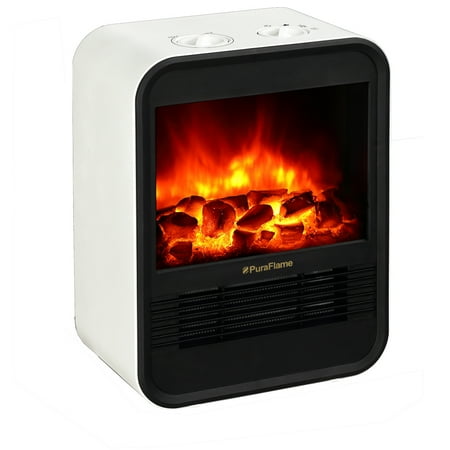 Puraflame 9 Clara Mini Electric Fireplace Stove Heater 1250w