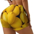 thumbnail image 2 of Fotbe Ripe Yellow Lemon Seamless Shorts, Womens Workout Shorts High Waist Stretch Booty Short for Gym/Yoga/Running/Biking-X-Large, 2 of 9