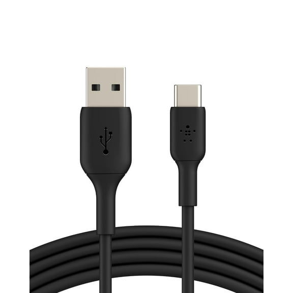 Belkin BoostCharge USB-C Cable (1M/3.3ft), USB-C to USB-A Cable, USB Type-C Cable for iPhone 16 Series, Samsung Galaxy S24, S24 , Note20, Pixel 8, Pixel 7, iPad Pro, Nintendo Switch, and More - Black
