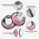 thumbnail image 3 of 2 Pieces Dog Bowls, Stainless Steel Dog Cat Bowls Pink 18cm, 3 of 4
