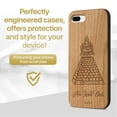 thumbnail image 2 of Case Yard Wooden Case Outside Soft TPU Silicone, Slim Fit Shockproof Wood Protective Phone Cover for Girls Boys Men and Women, Supports Wireless Charging New World Order Design case for iPhone-8-Plus, 2 of 7