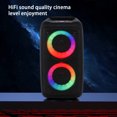 thumbnail image 4 of Portable Speaker Qwtwty Karaoke Stereo, Portable Bluetooth Speaker with 1 Wireless Microphone, PA System with LED Lights, Suitable for Home Parties, Gatherings, Xelaxation, 4 of 8