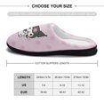 thumbnail image 2 of Womens Cozy Slippers Kuromi And My Melody Warm Soft Plush Slipper Slip-on House Shoes for Home Indoor Outdoor, 2 of 7