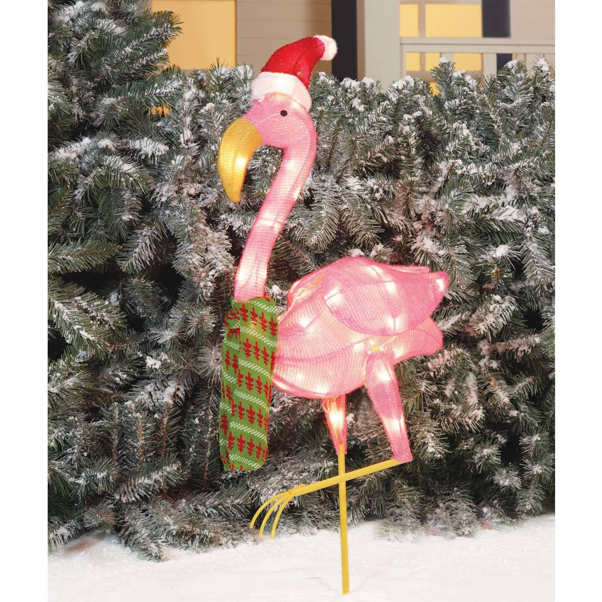 Flamingo Slate Heart Christmas Ornament Flamingo Decoration Mum Dad Xmas Gift