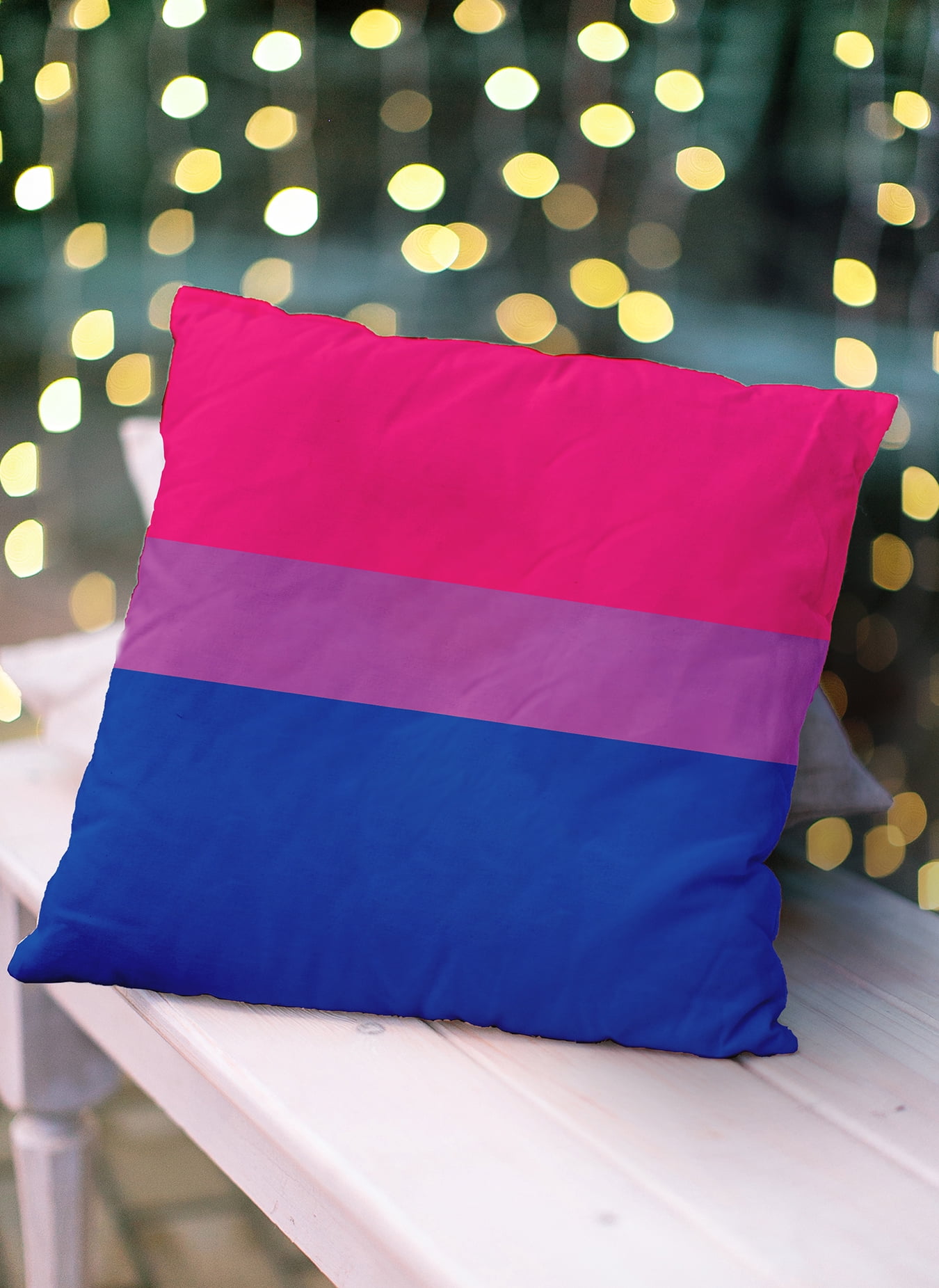 Simply Daisy 18 inch Bisexual Flag Outdoor Throw Pillow