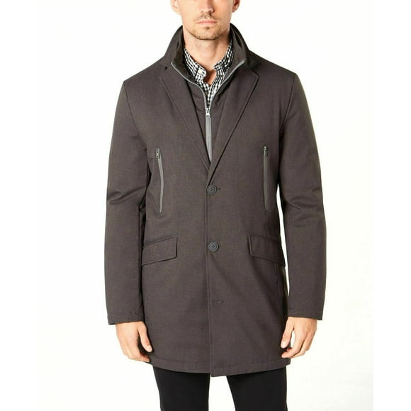 Tommy Hilfiger Mens Jacket All Weather Layered Look Gray 44L