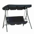thumbnail image 1 of Funda superior para asiento de columpio impermeable para exteriores, resistente a la lluvia, duradera y antipolvo, color negro, 1 of 15