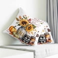 thumbnail image 3 of Fall Sunflower Pillow Covers 16x16 Inch Decorative Throw Pillow Cover, Thanksgiving Pumpkin Botanical Leaf Farmhouse Sofa Pillowcases Accent Cushion Case Home Decor Bedroom Living Room, 3 of 6