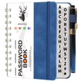thumbnail image 1 of WHEANG Password Book – Internet Address & Password Organizer With Laminated Alphabetical Tabs – Password Journal – Hardcover Medium Size 6.1x4.8”, 1 of 9