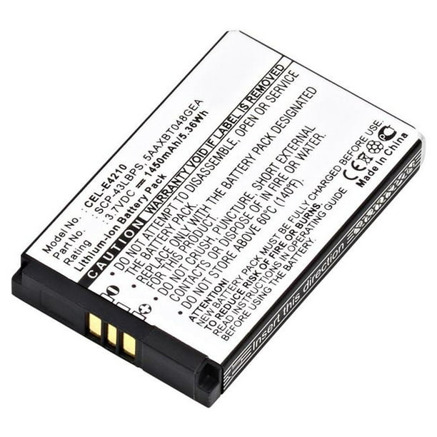 Dantona CEL-E4210 Batterie Lithium-Ion de Remplacement 3.7V & 1450 mAh pour Téléphone Cellulaire Kyocera Dura XT