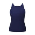thumbnail image 6 of Hessimy Women Tankini Bathing Suit Top Loose Fit Swim Top No Bottom Modest Swimsuit Top(A2-Dark Blue,L), 6 of 7